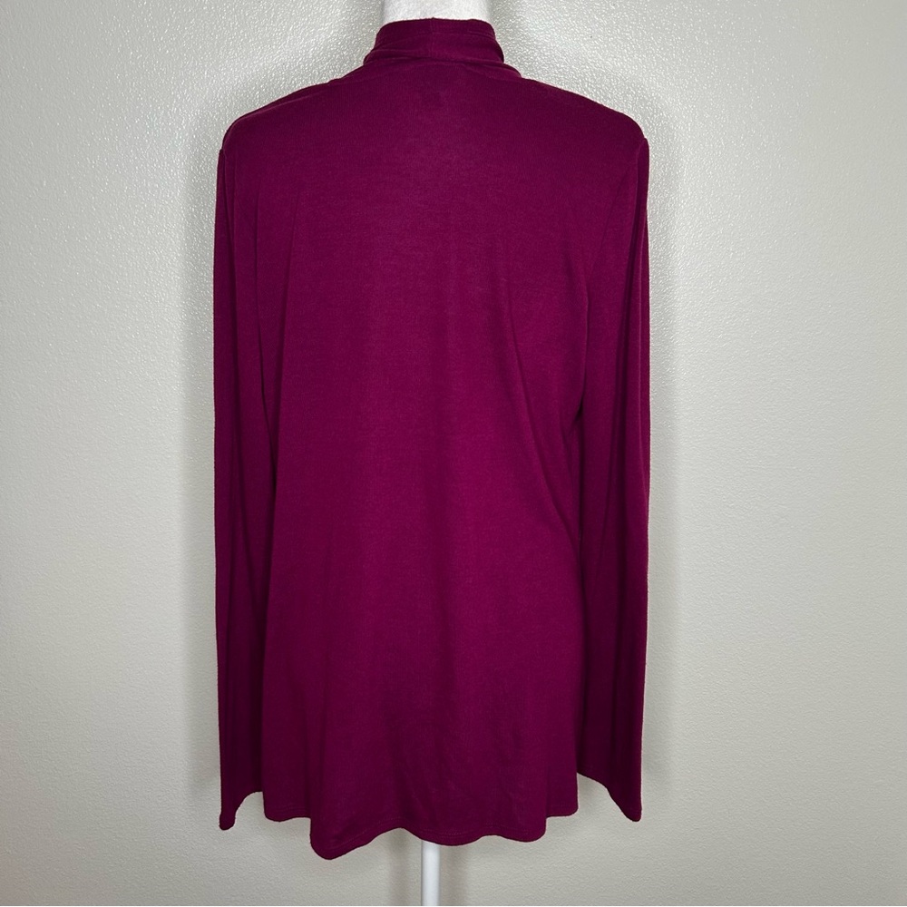 Mix By 41 Hawthorn Stitch Fix Womens Magenta Open Front Cardigan Sweater Size Xl View 6